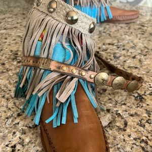 Leather Boot Karma of Charm/Free People. Like New. Worn once. no box